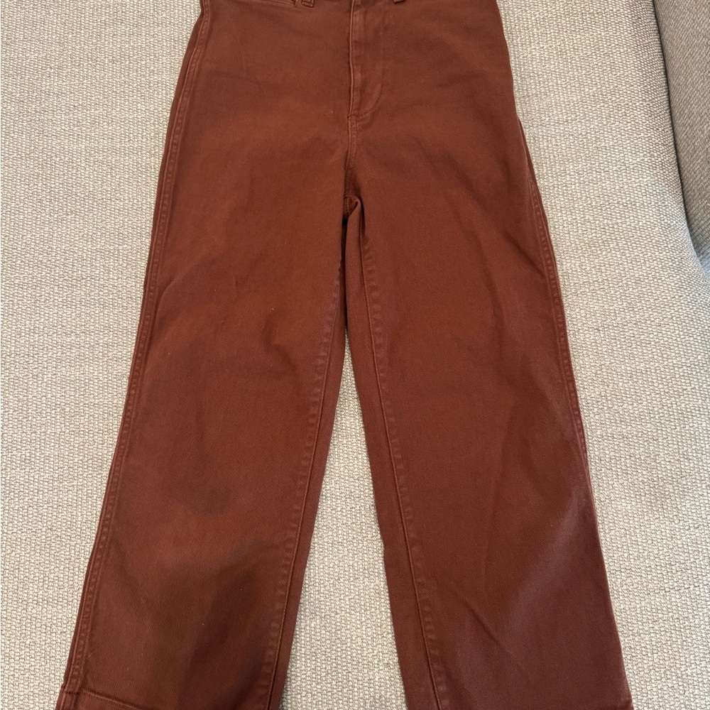 Quince organic cotton twill wide-leg crop Pants